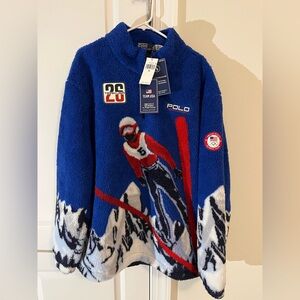 Polo Ralph Lauren Team USA Olympic 2026 Suicide Ski Fleece Pullover Jacket XL